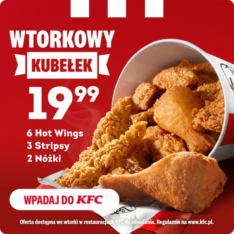 Wtorkowy Kubełek w KFC już za 19,99 zł. Wpadaj! 2